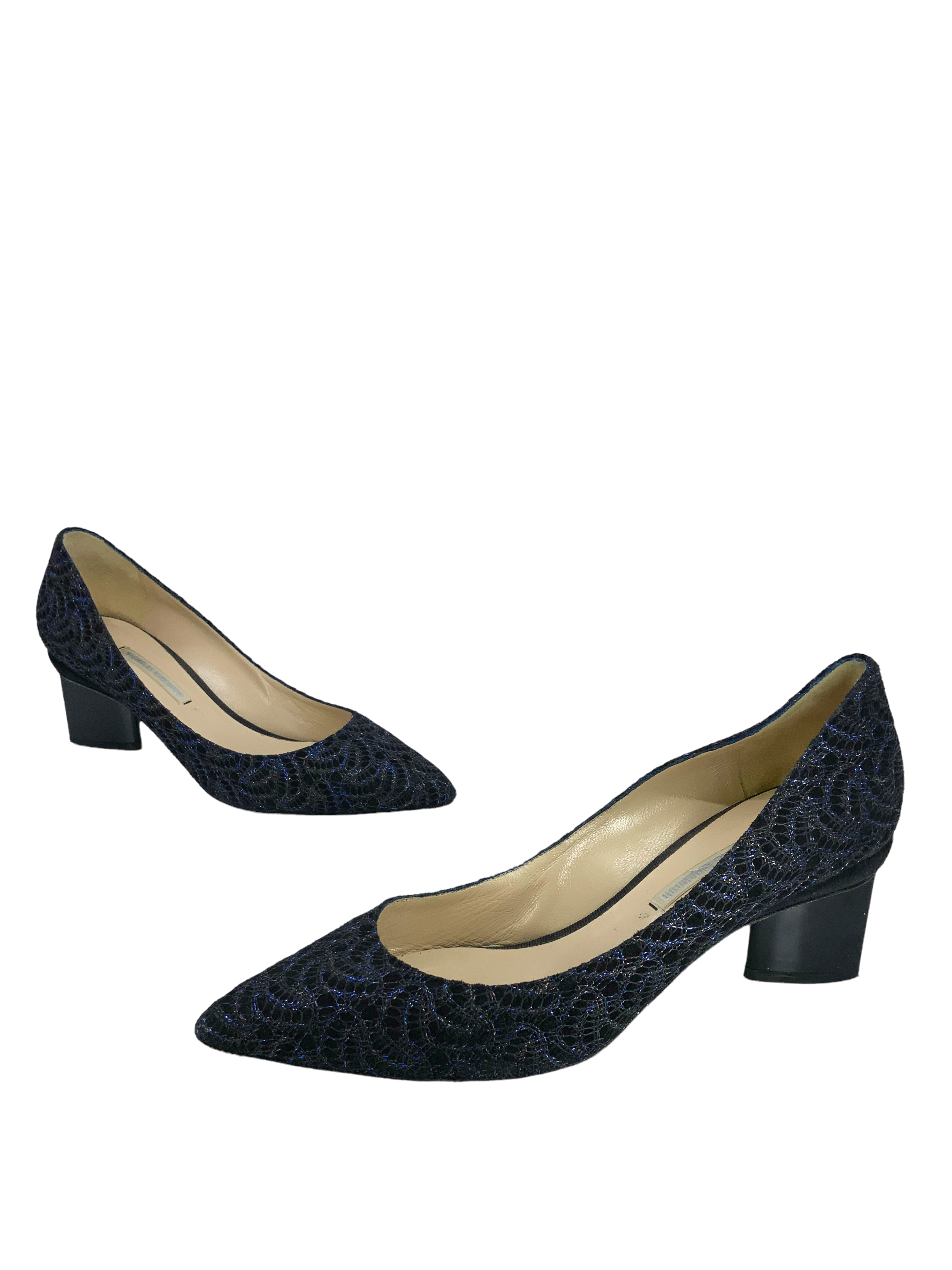 NICHOLAS KIRKWOOD Prism Suede Pumps - Women's Size 7.5 (US) | Elegant Pointed Toe Heels for Weddings, Parties & Office Wear