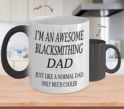 Color Changing Blacksmithing Mug - Perfect Gift for Awesome Blacksmith Dads | Heat-Activated Design | Great for Coffee, Tea & Workshop Use | Inspirational & Humorous Present for Father's Day, Birthday