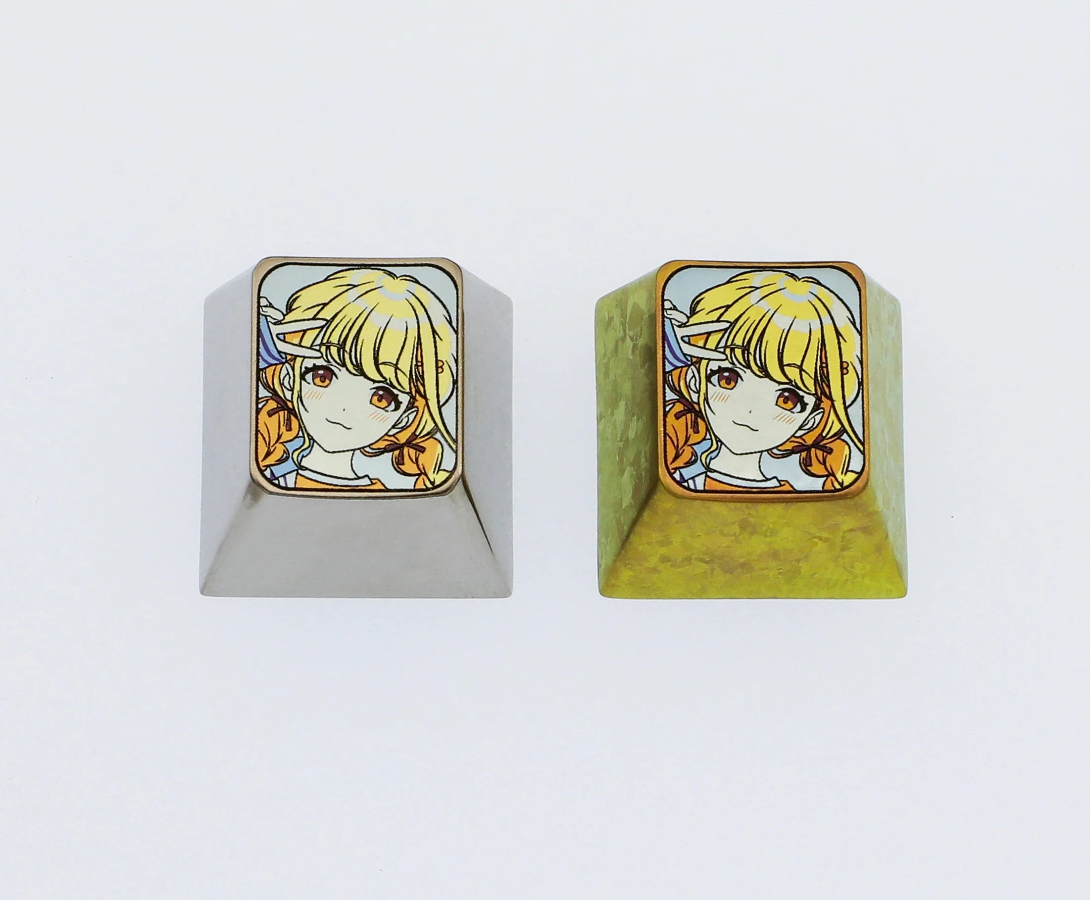 Kotone Fujita Custom Colored Titanium Alloy Carved Keycaps - Personalized Mechanical Keyboard Keycaps for Gaming & Typing - Unique Decorative Keycaps for PC, Mac, Laptop (Gaming Setup, Office, Home Decor)