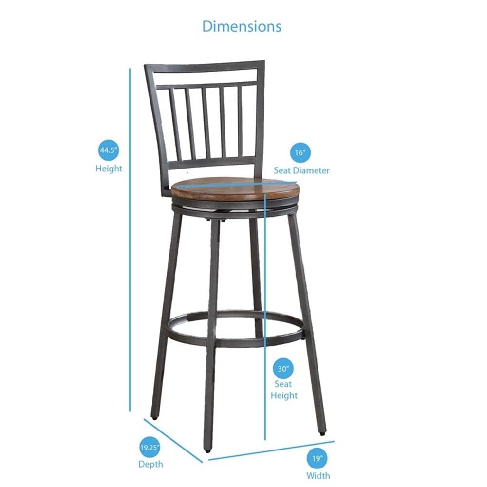 American Woodcrafters Filmore Bar Stool - Solid Wood Counter Height Stool with Backrest - Perfect for Kitchen Islands, Breakfast Bars & Home Pub Decor