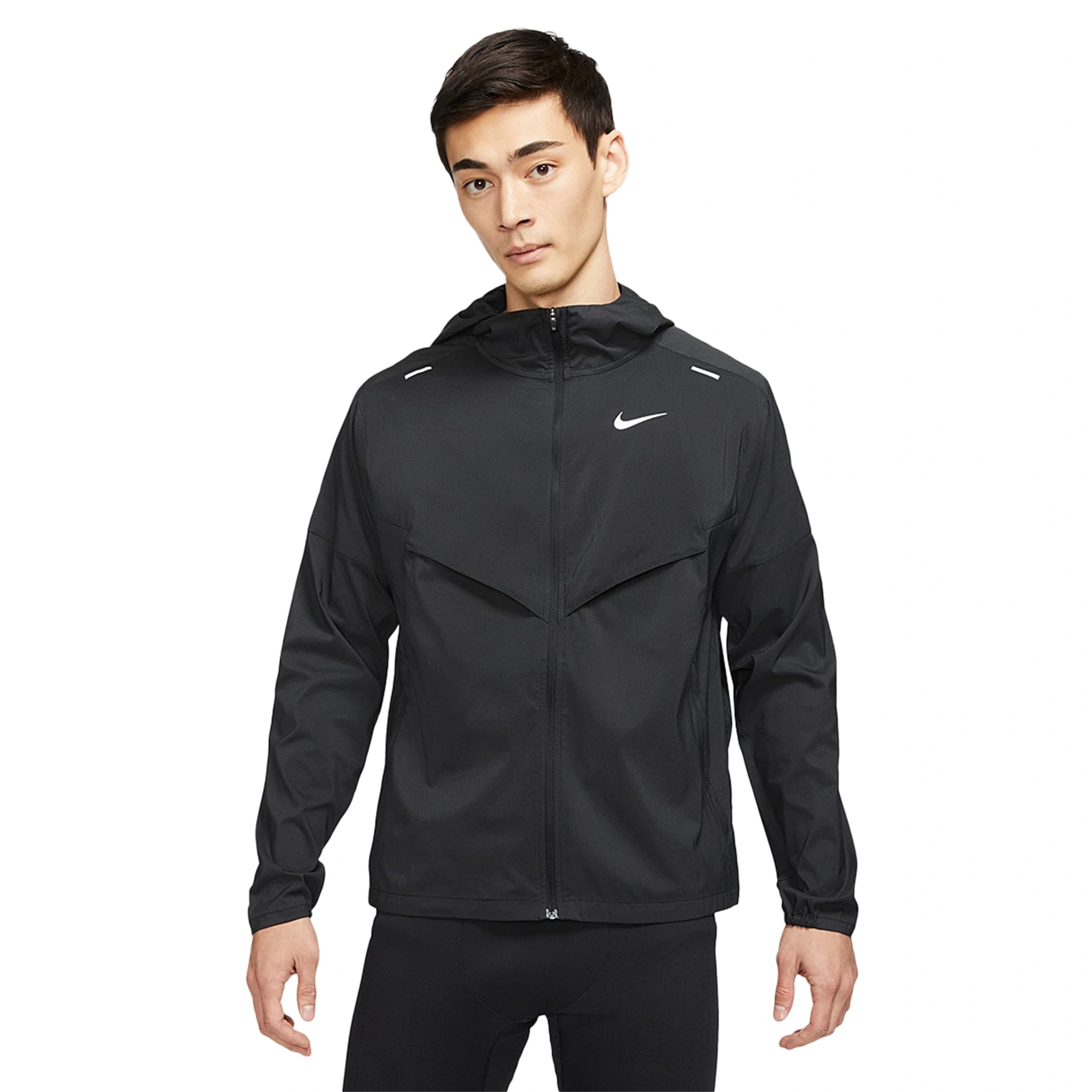 Nike Repel Packable Black Windrunner Jacket - Lightweight Water-Resistant Hooded Windbreaker for Men & Women - Perfect for Hiking, Running & Outdoor Adventures