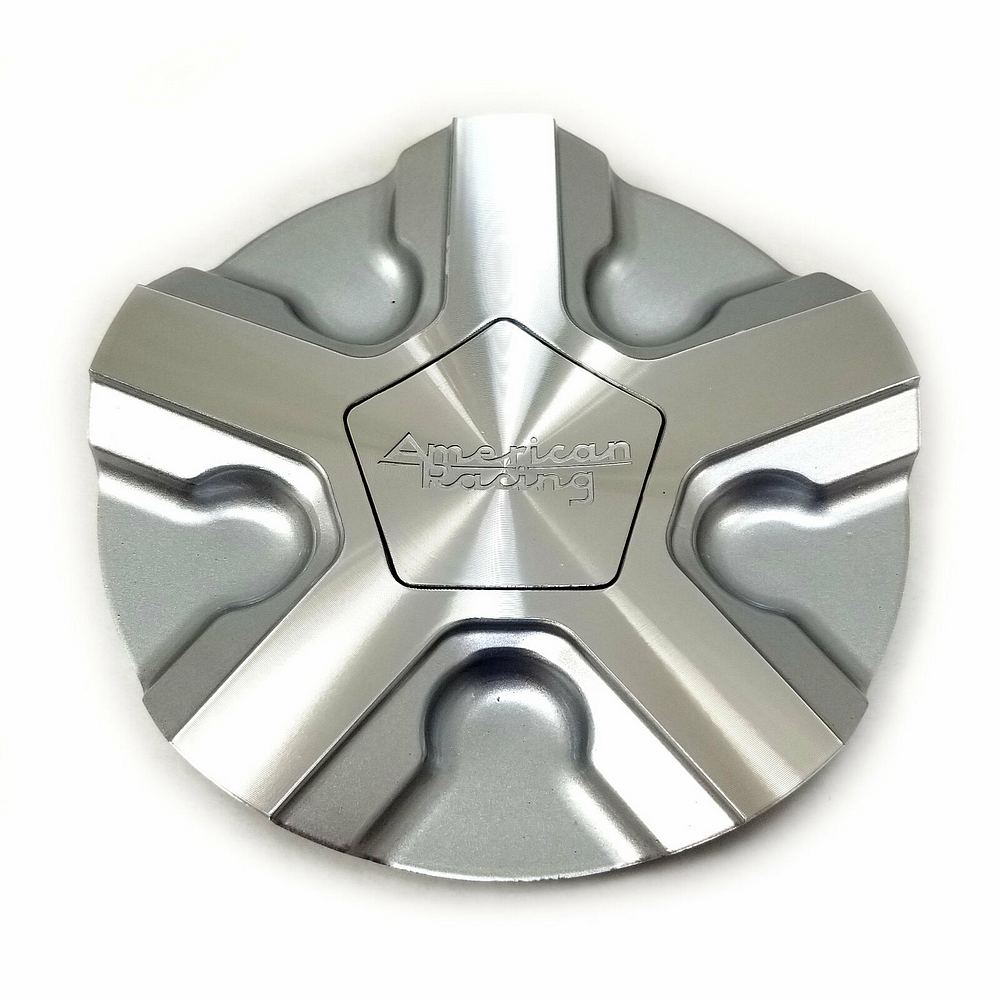 American Racing AR921 Silver Machined Snap-In Wheel Center Cap - Premium Hub Cover for Cars, Trucks & SUVs - Enhances Vehicle Appearance & Protects Wheel Hub