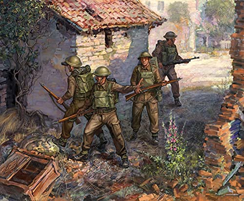 Zvezda #6226 1/72 Scale British Recon Team Snap Fit Miniature Figure - WW2 Military Model Kits for Wargaming & Diorama Building | Perfect for Tabletop Games, Historical Collectors & Scale Model Enthusiasts
