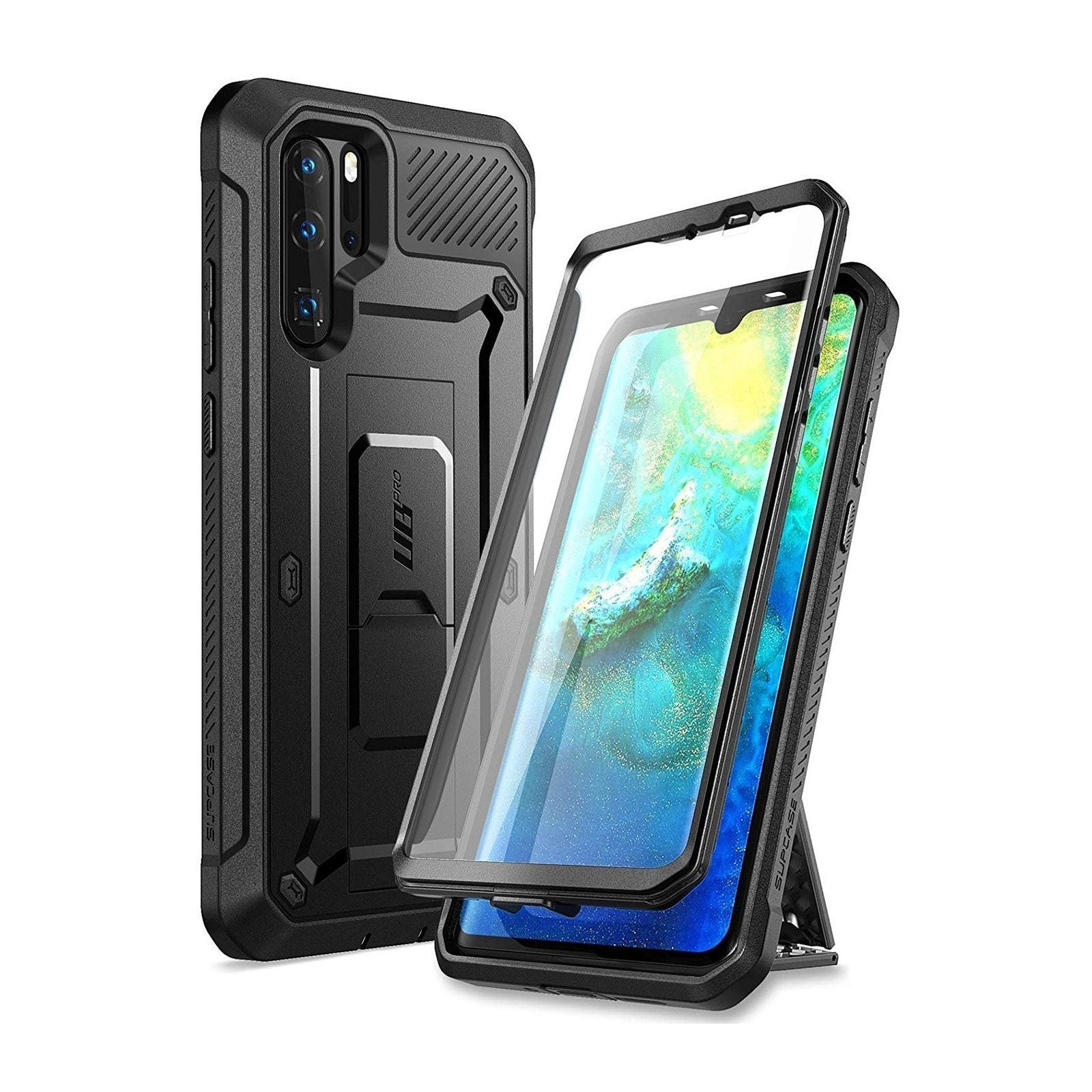 Huawei P30 Pro Unicorn Beetle Pro Rugged Holster Case - Shockproof, Drop Protection, Heavy Duty Armor Cover with Belt Clip - Perfect for Outdoor, Construction & Extreme Sports