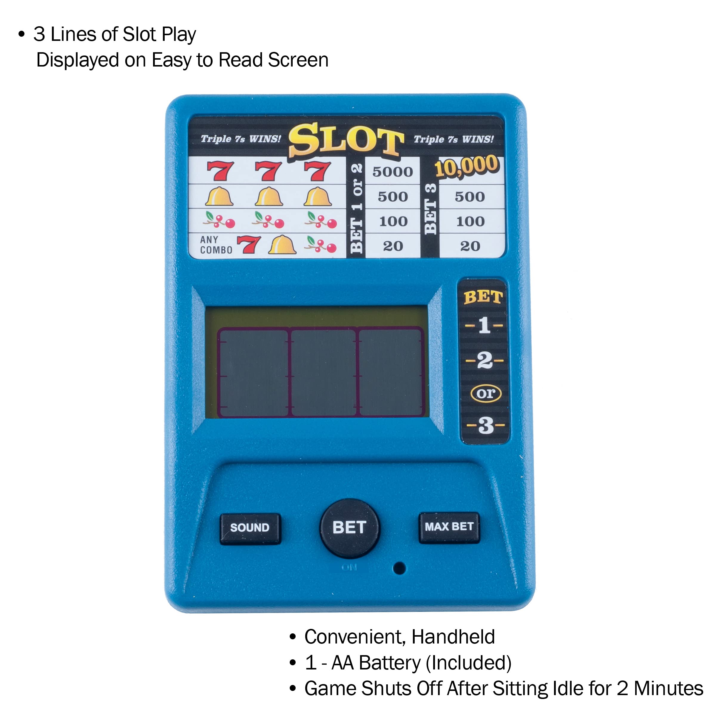 Trademark Global Electronic Handheld Game Console - Portable Retro Gaming Device for Kids & Adults - Perfect for Travel, Commuting & Home Entertainment