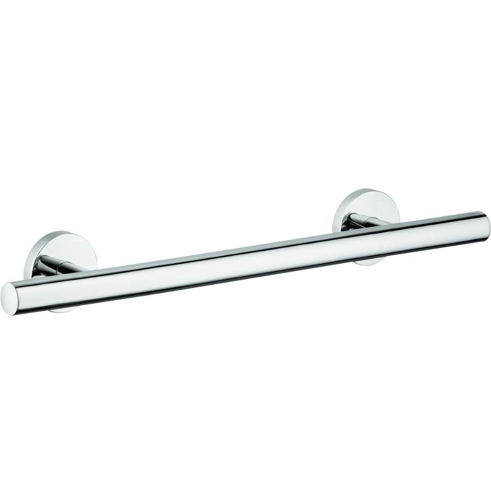 hansgrohe 12-Inch to 18-Inch Adjustable Chrome Towel Bar - Modern Bathroom Towel Rack for Hand & Bath Towels - Perfect for Bathrooms, Showers & Spa Areas