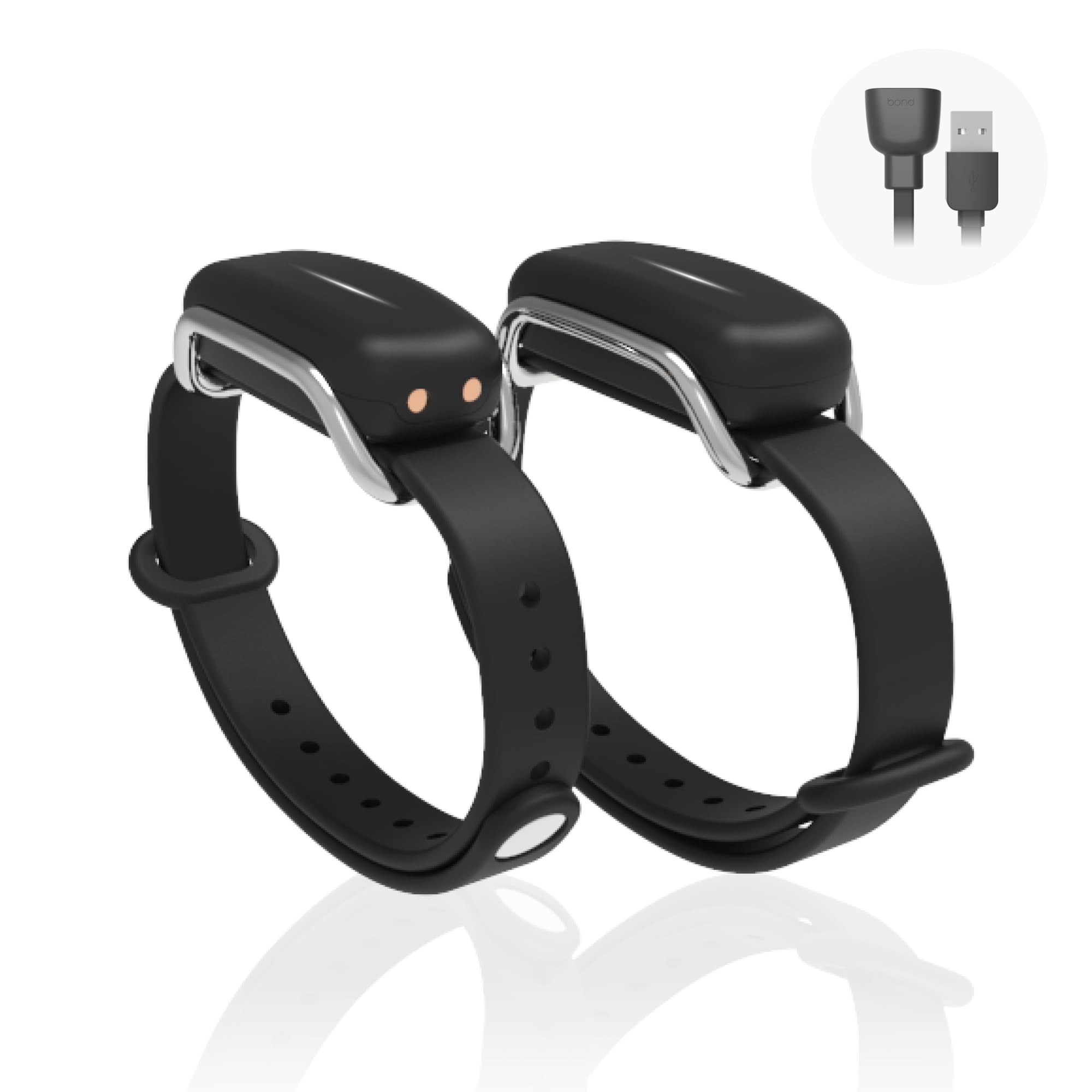 BOND TOUCH Bracelets for Couples - Long Distance Touch Bracelet Set of 2 with Customizable Colors, Long Battery Life & Secure Connection - Perfect Gift for LDR Couples, Family & Friends - Stay Connected Anywhere, Anytime