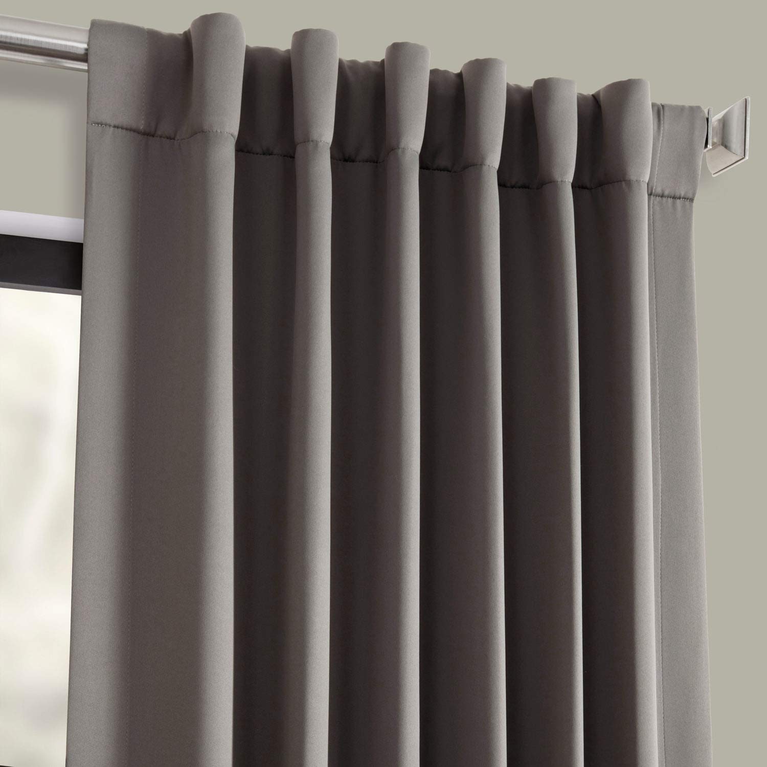 Room Darkening Curtains 84 Inches Long - Blackout Drapes for Bedroom & Living Room (1 Panel, 50x84, Neutral Grey) | Perfect for Light Control, Privacy & Home Decor