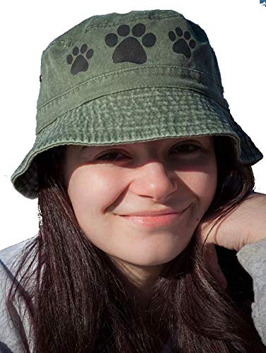 Stylish Unisex Adult 3 Paw Bucket Hats - 100% Washed Cotton for Men & Women - Perfect for Outdoor Activities, Beach, Hiking, and Summer Fashion