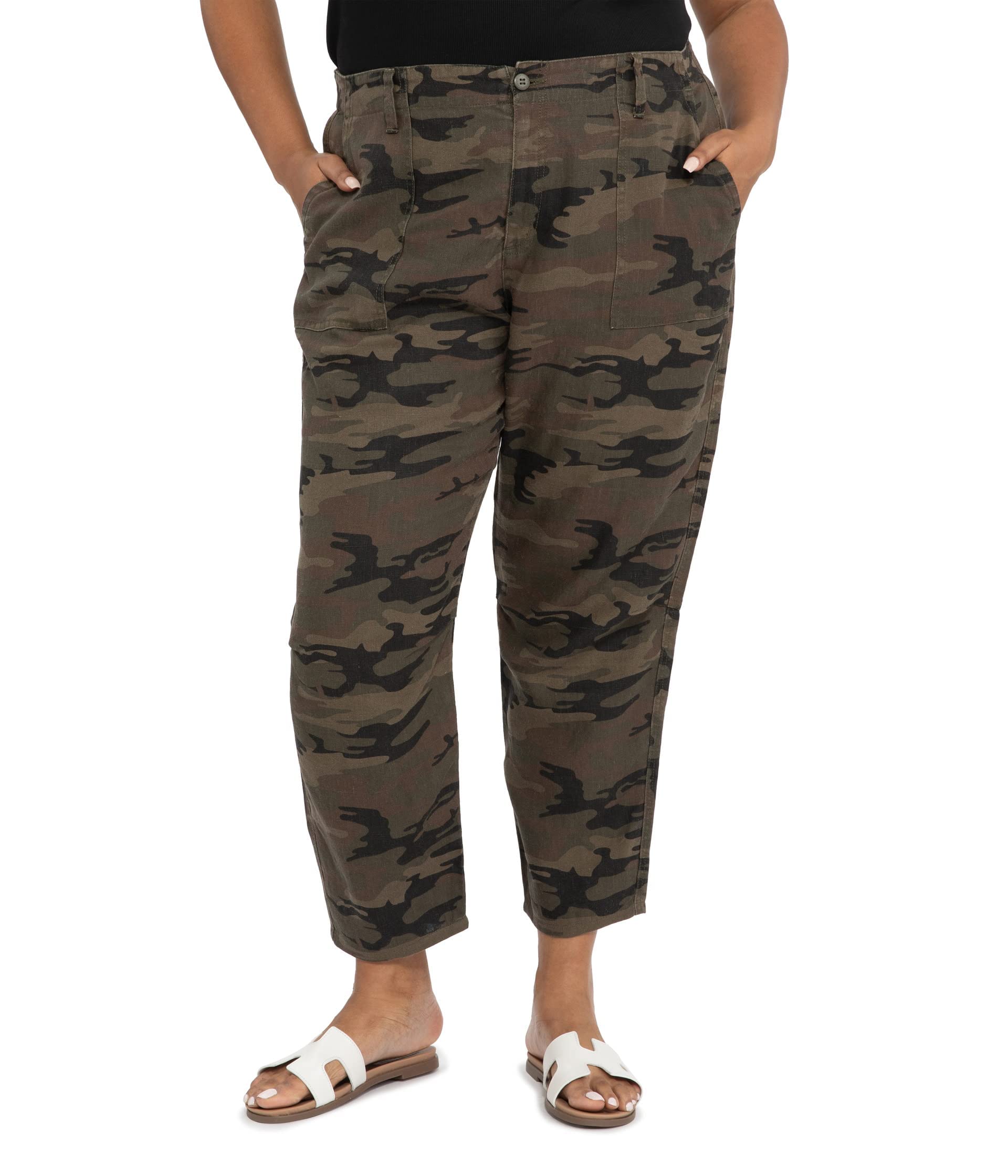 Sanctuary Women's Everyday Linen Pants - Comfortable Casual Wide Leg Trousers for Summer, Travel & Lounge Wear