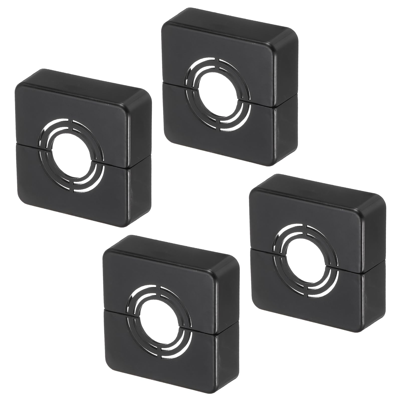 4pcs Black ABS Square Shower Arm Flange 60mm/2.4