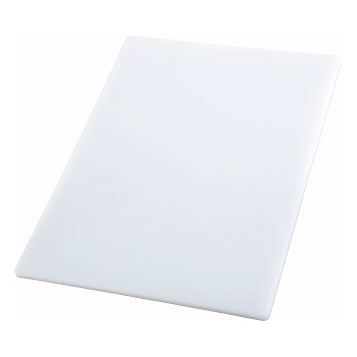 Winco 12x18 Inch White Plastic Cutting Board - NSF Certified Commercial Kitchen Chopping Board for Meat, Vegetables & Fruits - Ideal for Restaurants, Catering & Home Use