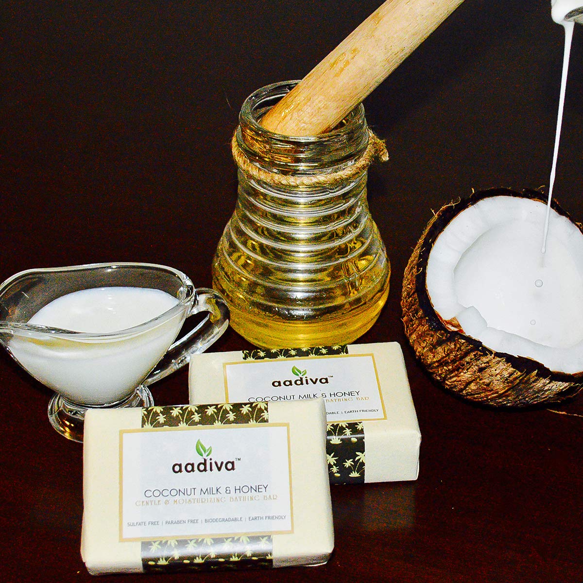 Organic Coconut Milk & Honey Ayurvedic Soap Bar - Sulfate Free, Paraben Free, Handmade 100g for Sensitive Skin & Natural Glow | Perfect for Daily Cleansing & Relaxing Bath Time