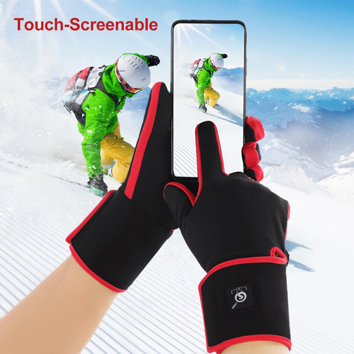 Savior Rechargeable Electric Heated Glove Liners - Thin Winter Gloves for Men & Women - Perfect for Driving, Typing, Running & Outdoor Activities - Stay Warm in Cold Weather