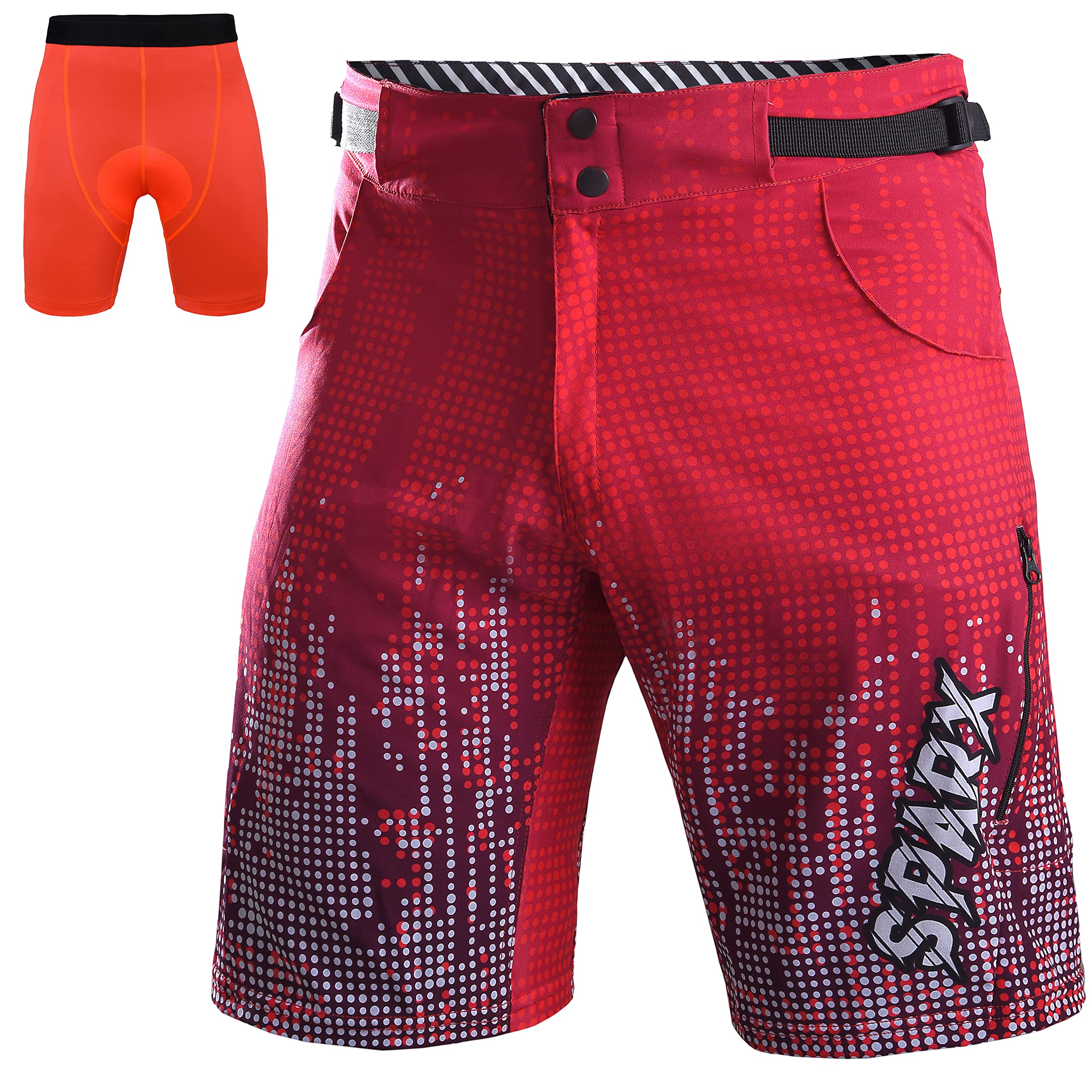 SPARX Men's Mountain Bike Shorts - Padded MTB Cycling Shorts with Stretch & Loose-Fit for Comfortable Biking | Perfect for Trail Riding, Commuting & Outdoor Adventures