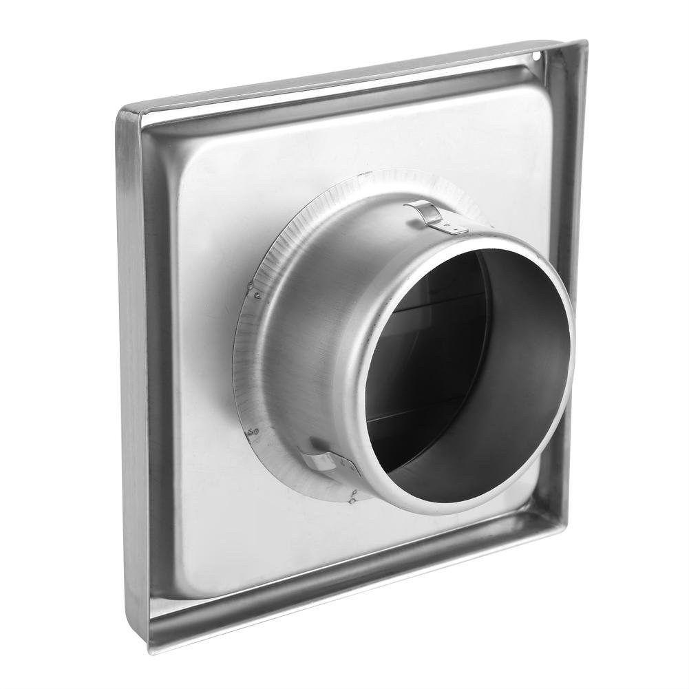Stainless Steel Air Vent Grill Cover 100mm - Wall Mounted Ventilation Grille for Bathroom, Office & Kitchen - Durable Metal Air Vent Cover for Home & Commercial Use