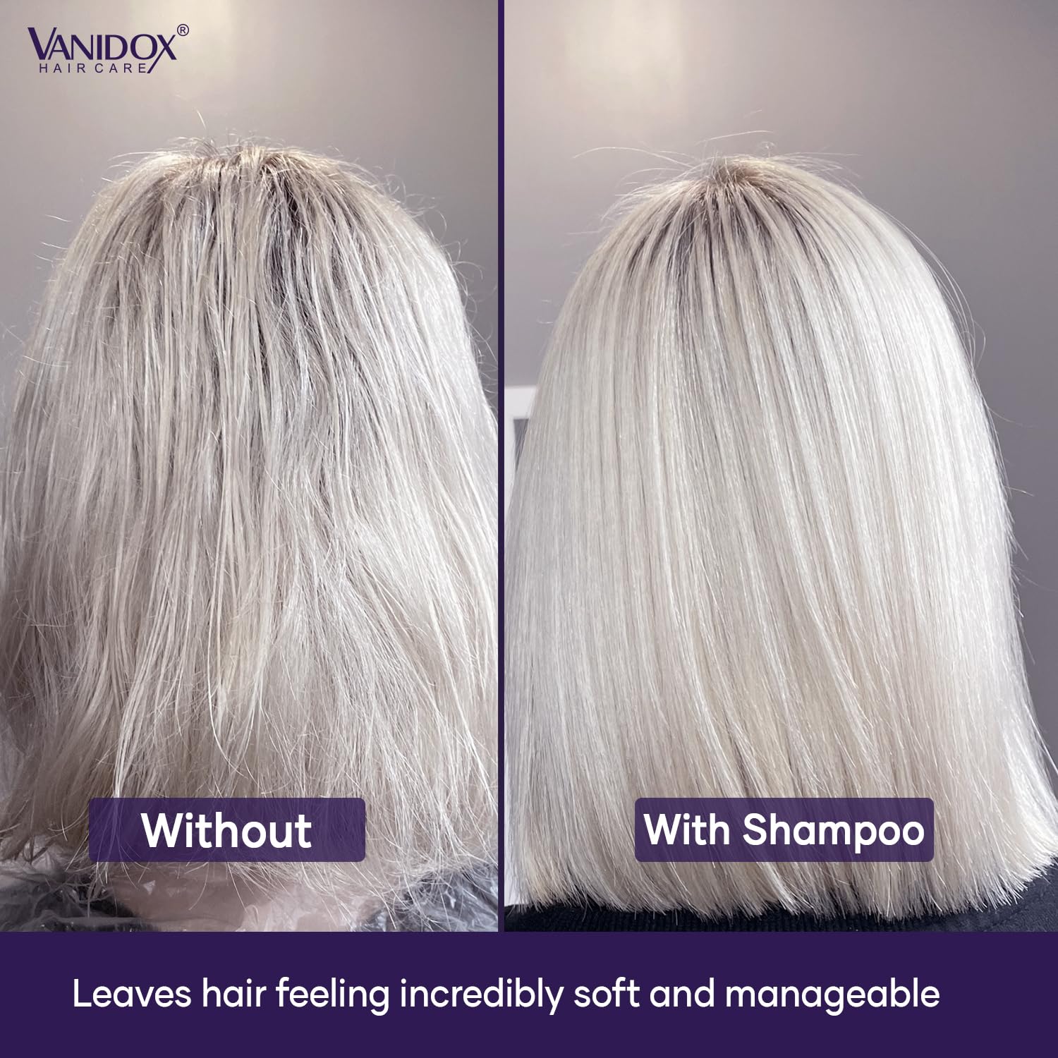 Purple Shampoo & Conditioner Set for Grey & Silver Hair - Sulfate-Free, Brass Toning with Purple Pigment (16oz Each) | Ideal for Color-Treated Hair & Blonde Highlights at Home