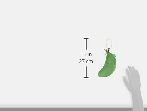 Manhattan Toy Farmer's Market Peas in A Pod - Baby Rattle & Squeaker Toy for Travel & Sensory Play | Soft Plush Infant Toy for Early Learning & Teething Relief