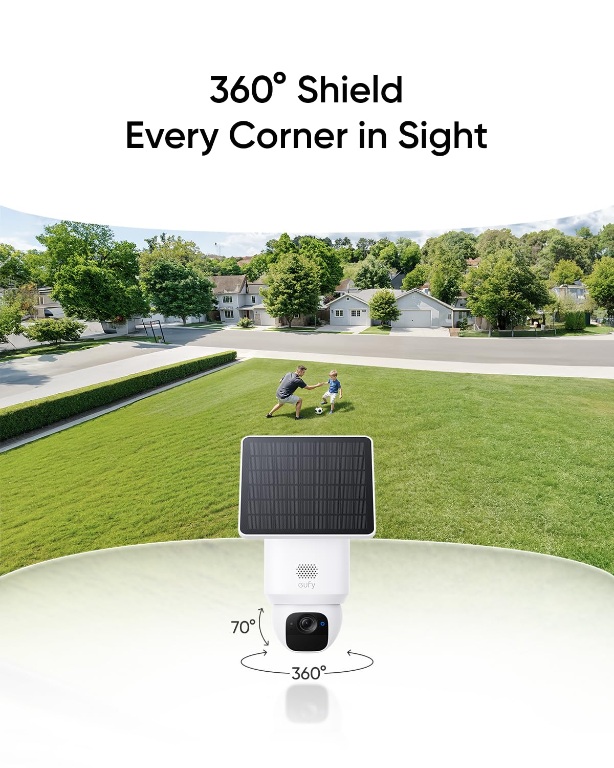 eufy Security SoloCam E30 Wireless Outdoor Security Camera with Solar Power, 360° Pan & AI Tracking, 2K HD Video, HomeBase S380 Compatible - No Monthly Fees | Ideal for Home Surveillance, Backyard Monitoring & Weatherproof Outdoor Protection
