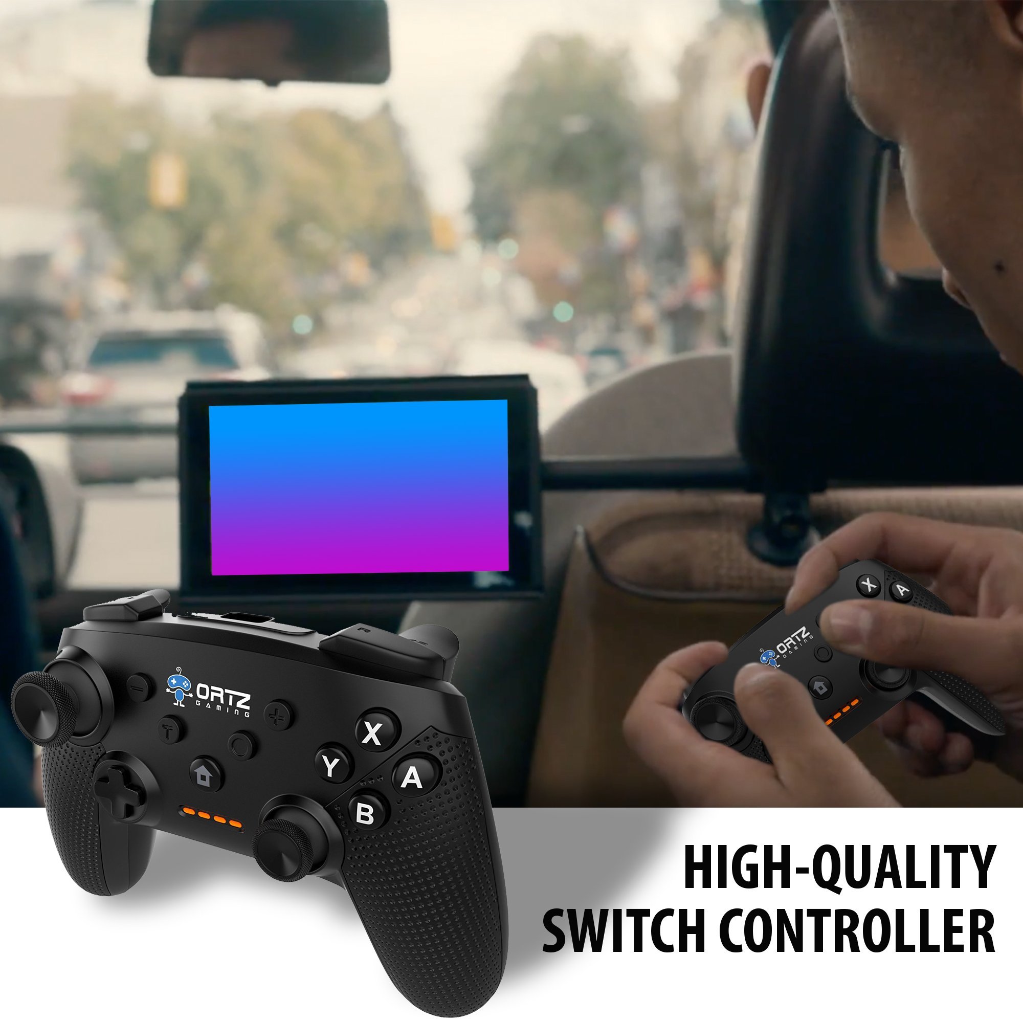 Ortz Wireless Gaming Controller for Nintendo Switch, PC, Windows 7/10 & Android - Free Analog Sticks Included with Turbo Buttons | Perfect for Home Gaming, Travel & Multiplayer Sessions