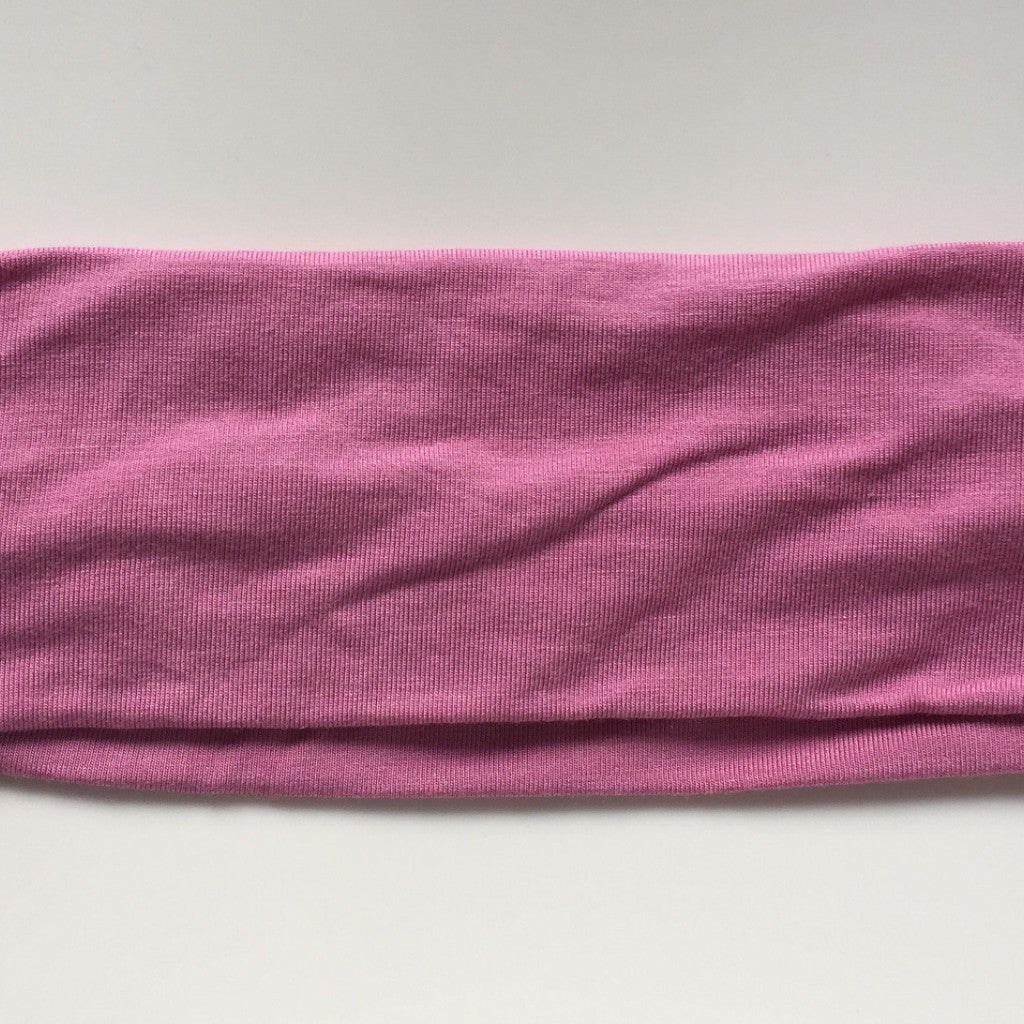 Pink Cotton Yoga Headband for Women - Soft & Stretchy Workout Headband - Non-Slip Sweatband for Yoga, Running, Gym & Fitness Activities