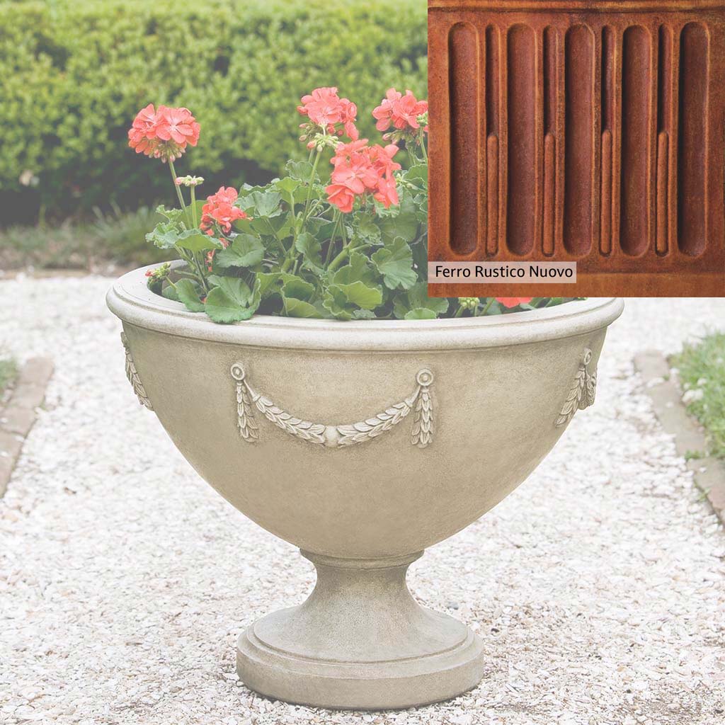 Campania International Williamsburg Neoclassic Urn - Large Outdoor Garden Planter, Classic Antique-Style Resin Urn for Patio, Porch & Landscaping Decor - Perfect for Flowers, Plants & Home Décor