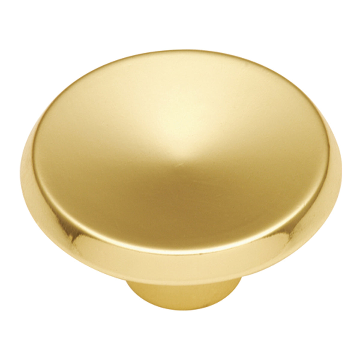1-1/2 Inch Polished Brass Cabinet Knob - Vintage Style Door & Drawer Pull for Kitchen, Bathroom & Furniture Hardware - Pack of 10