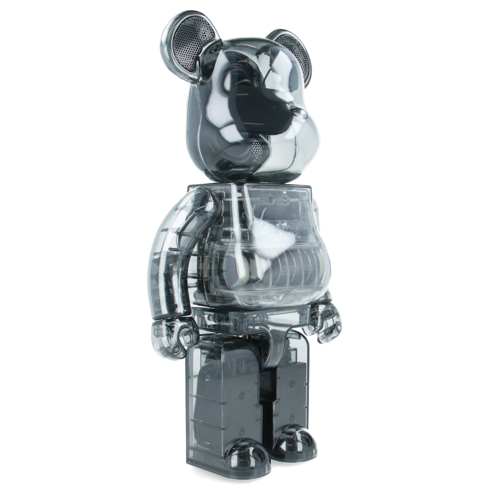400% Bearbrick Portable Bluetooth Speaker with Rinaro Technology - Wireless Music Player for Home, Office & Outdoor Parties | Smoke Color Edition