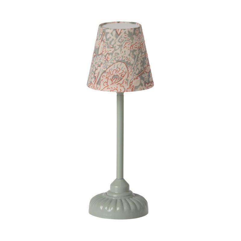 Vintage Maileg Mouse Floor Lamp in Mint Green - Perfect for Nursery, Kids Room & Cozy Reading Nook Decor