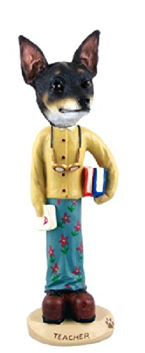 Rat Terrier Teacher Female Doogie Collectible Figurine - Hand-Painted Dog Statue for Home Decor, Teacher Appreciation Gift & Collectors Display