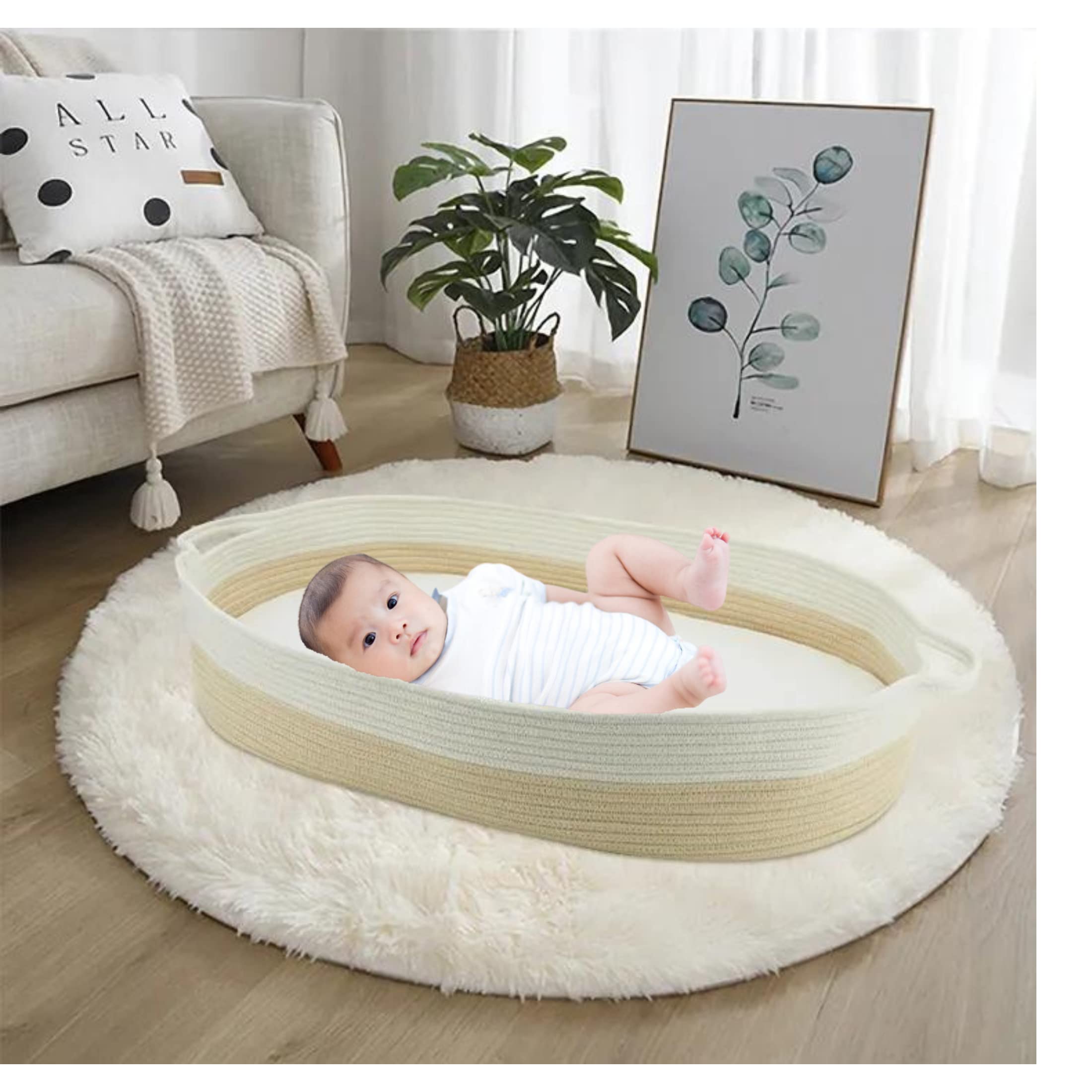 Waterproof Diaper Changing Pad for Babies - Cozy Tykes Nursery Changing Basket with Storage, Newborn Baby Gift & Dresser Top Organizer - Perfect for Nursery Decor and Baby Care Essentials