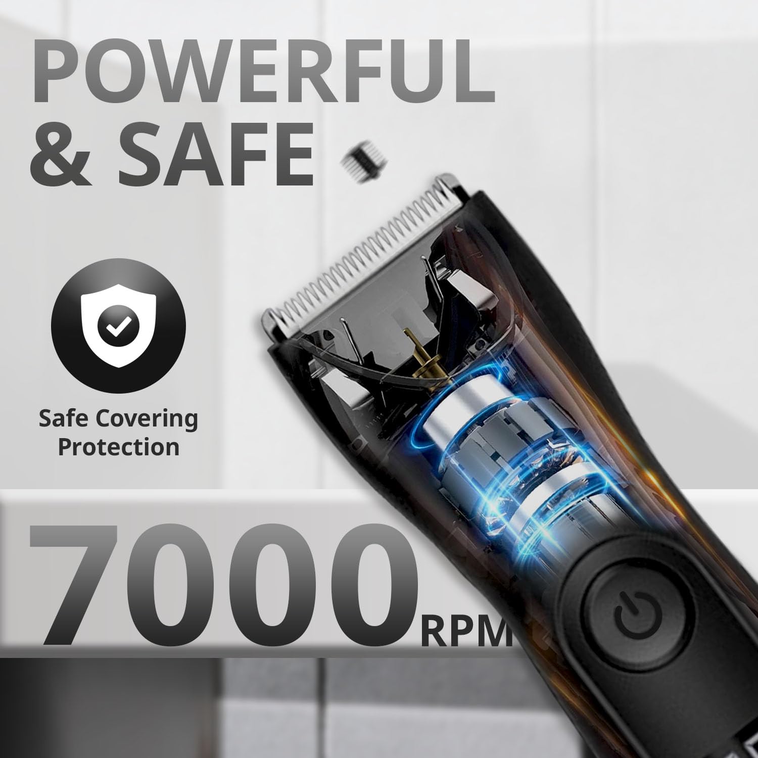 Premium Men's Body Hair Trimmer with LED Display & Type-C Charger | Waterproof Ball Shaver, 90 Min Runtime, 2 Ceramic Blades | Perfect for Beard, Pubic & Body Grooming at Home or Travel