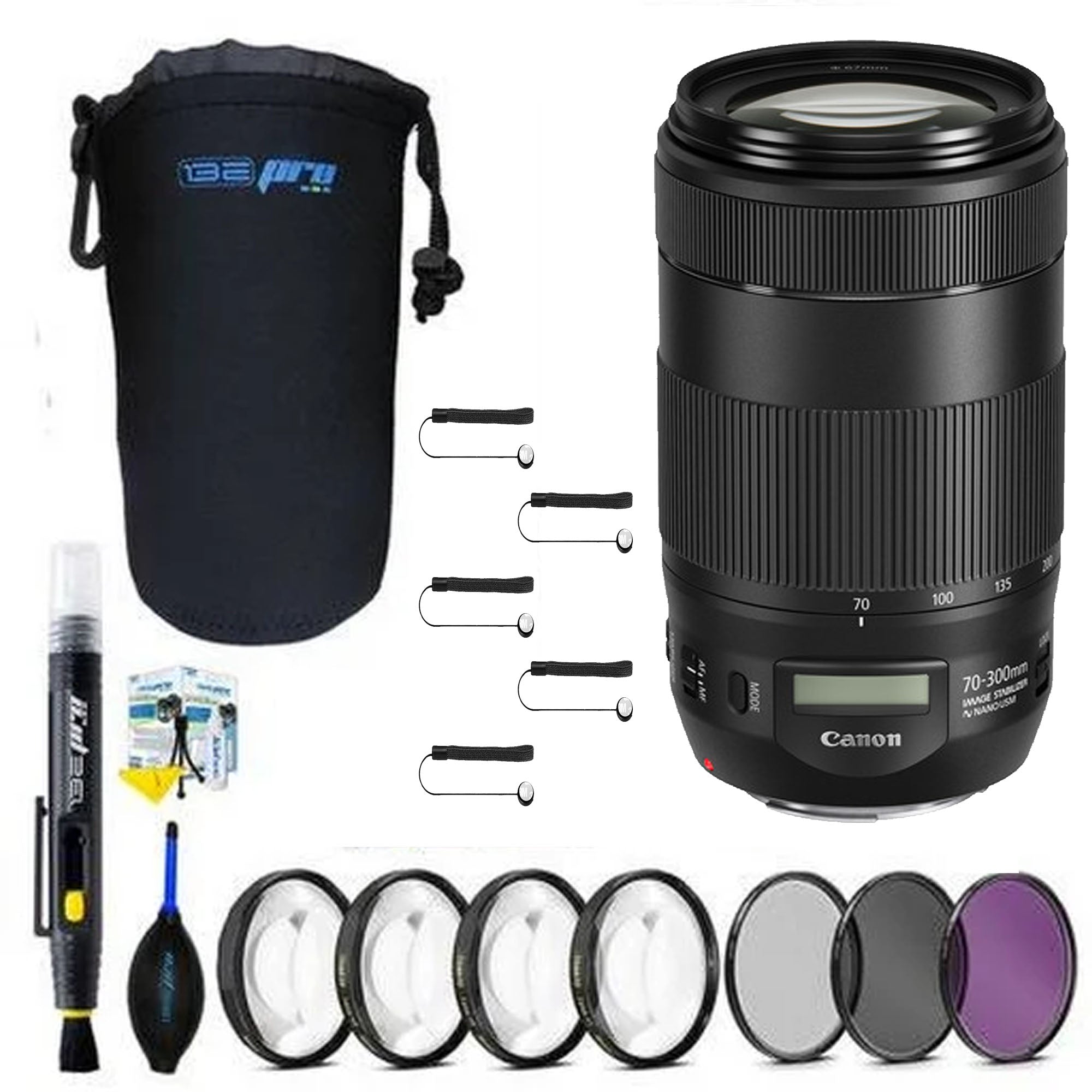 Canon EF 70-300mm f/4-5.6 IS II USM Telephoto Zoom Lens with 2x Filter Kit - Professional DSLR Camera Lens for Wildlife, Sports & Portrait Photography