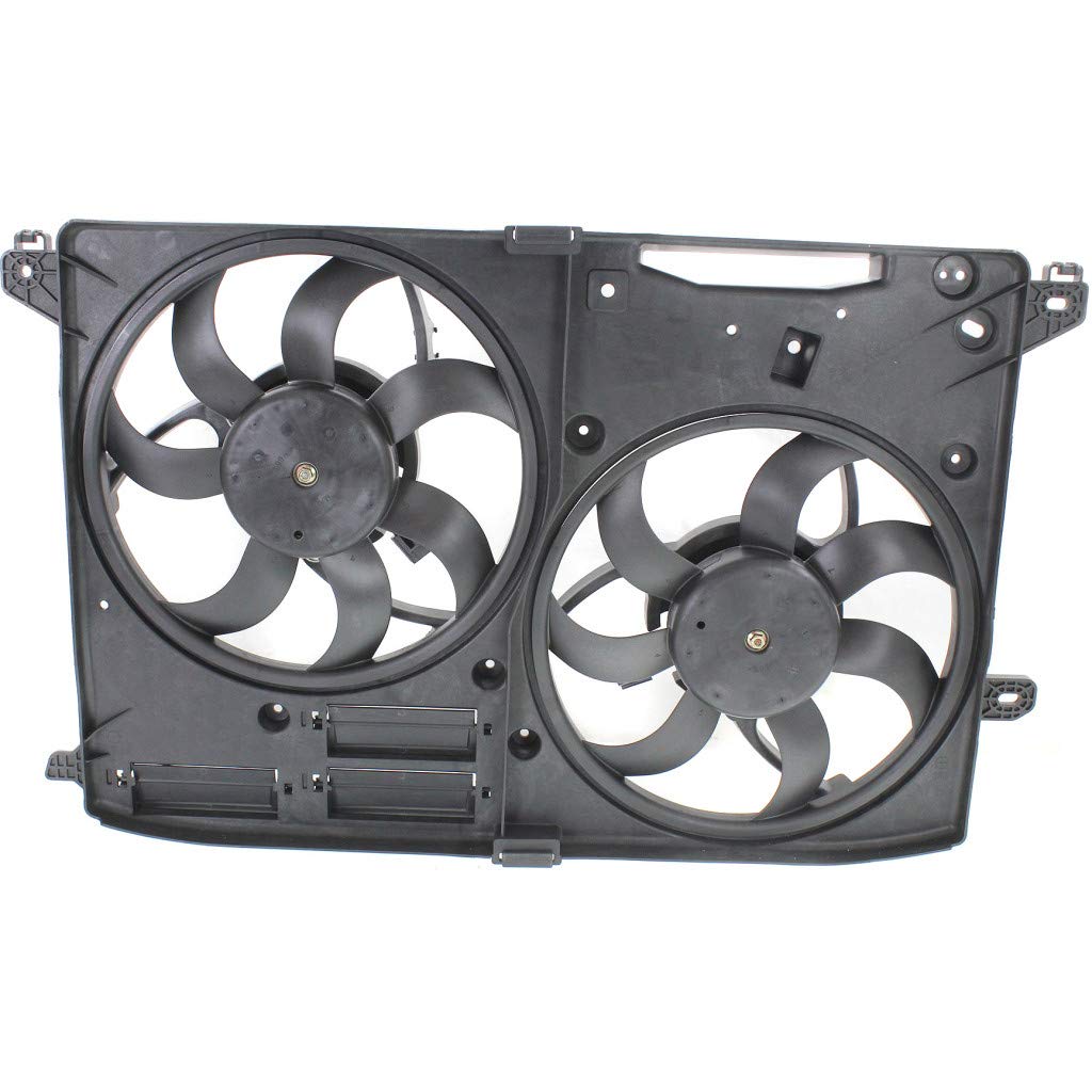 Ford Fusion Radiator Fan Replacement 2013-2016 - Compatible with 2.0L Turbo & 2.5L Engine Models (Part# FO3115197, DG9Z8C607J) - High Performance Dual Fan for Cooling System - Perfect for Summer Driving & Heavy Traffic Conditions