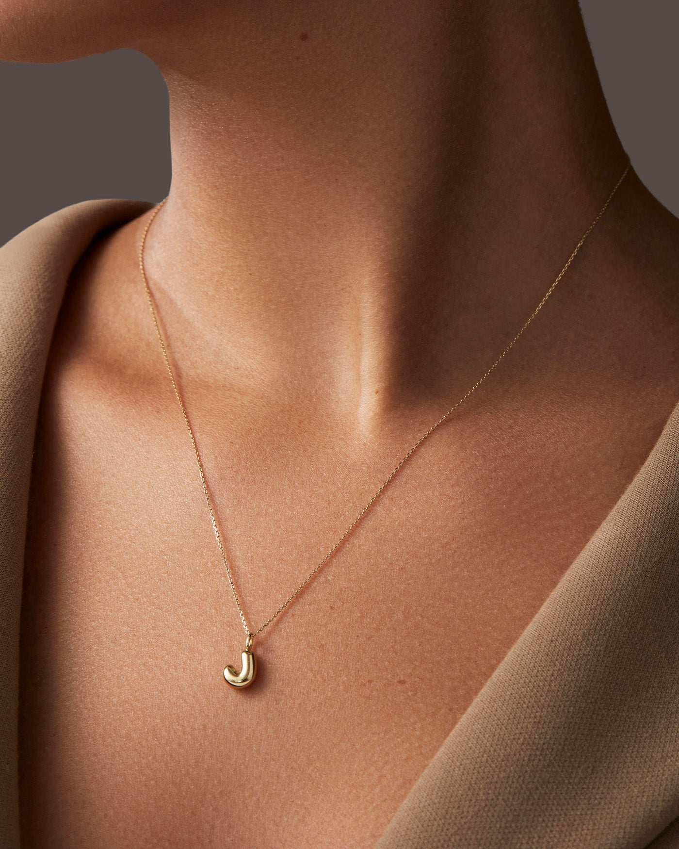 14K Gold Bubble Letter Necklace - Personalized Initial Pendant Jewelry for Women - Perfect for Birthdays, Anniversaries & Everyday Elegance