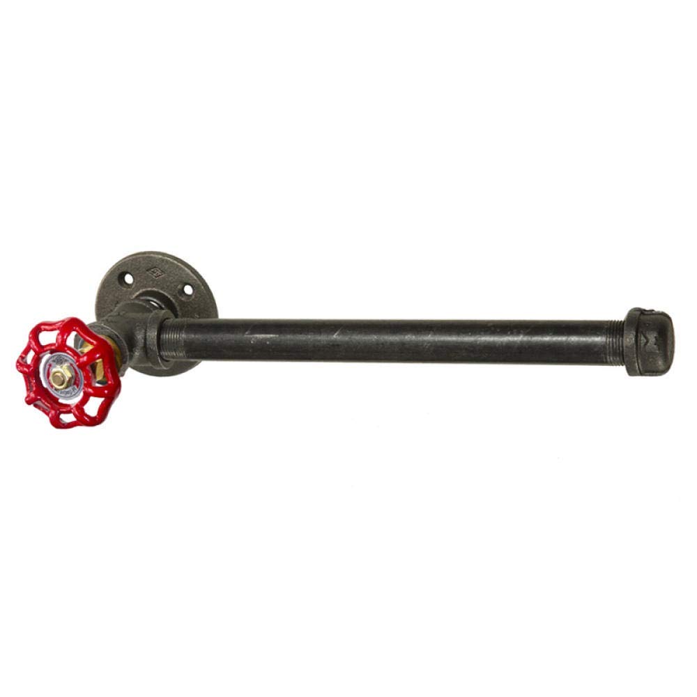 Industrial Metal Pipe Toilet Paper Holder - Wall Mounted Bathroom Tissue Dispenser for Kitchen & WC - Durable Roll Paper Rack for Home & Office Use
