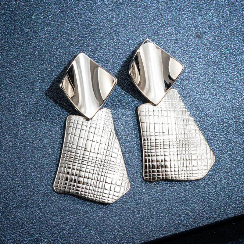 Geometric Metal Drop Earrings - Unique Handmade Dangle Earrings for Women | Perfect for Parties, Weddings & Everyday Wear