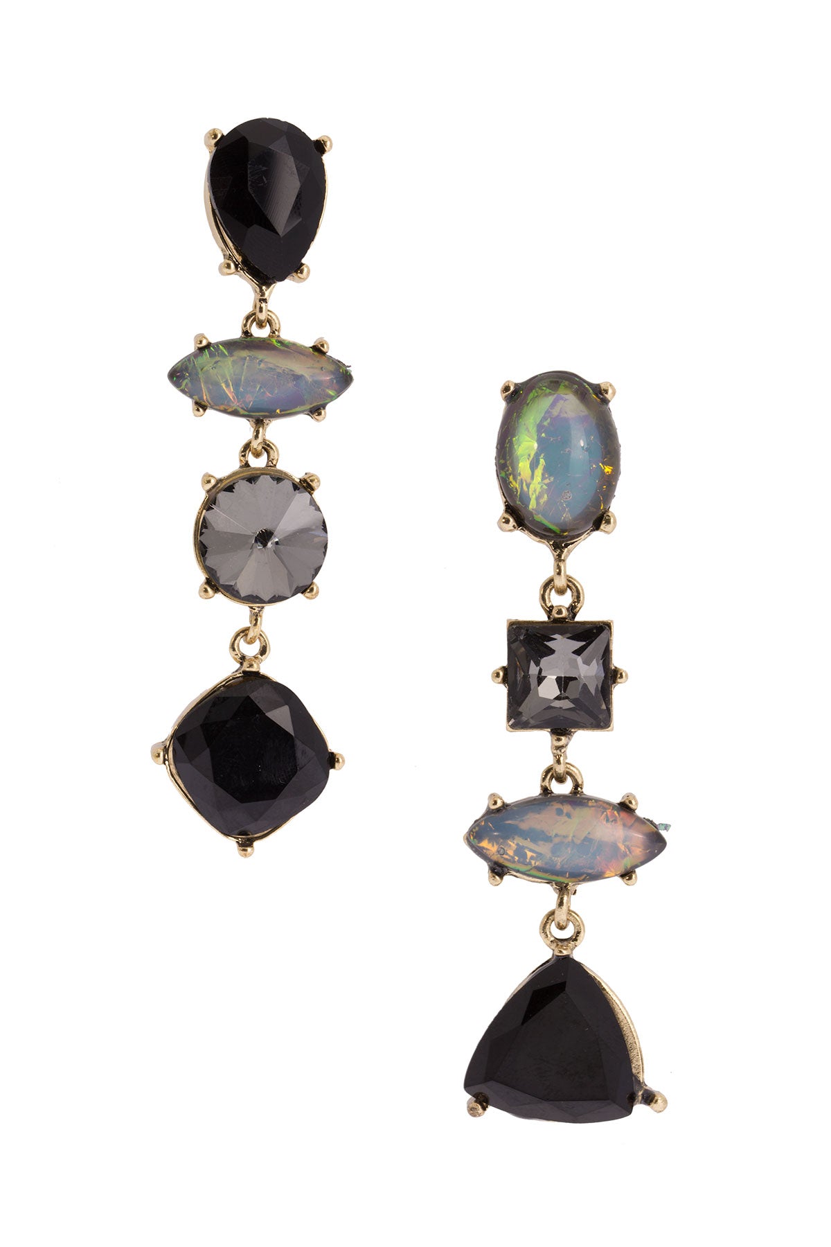 J'Adore Asymmetric Dangle Earrings for Women - Trendy Geometric Drop Earrings for Party, Wedding & Everyday Wear