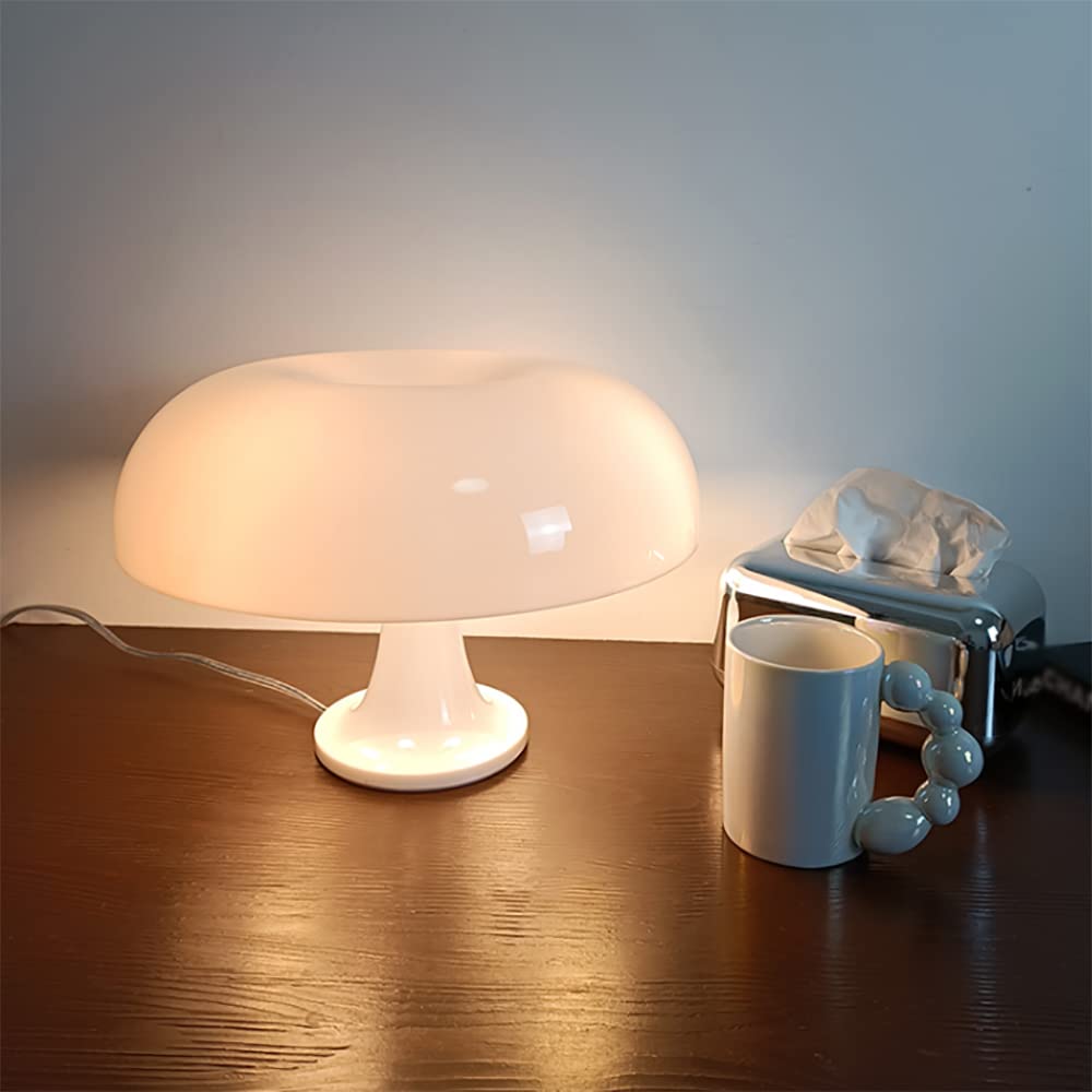 Orange Mushroom Lamp - LED Night Light for Bedroom, Study, Living Room - Durable, Safe & Eco-Friendly Home Decor Gift (White) - Perfect for Kids' Room, Nursery & Cozy Reading Nook