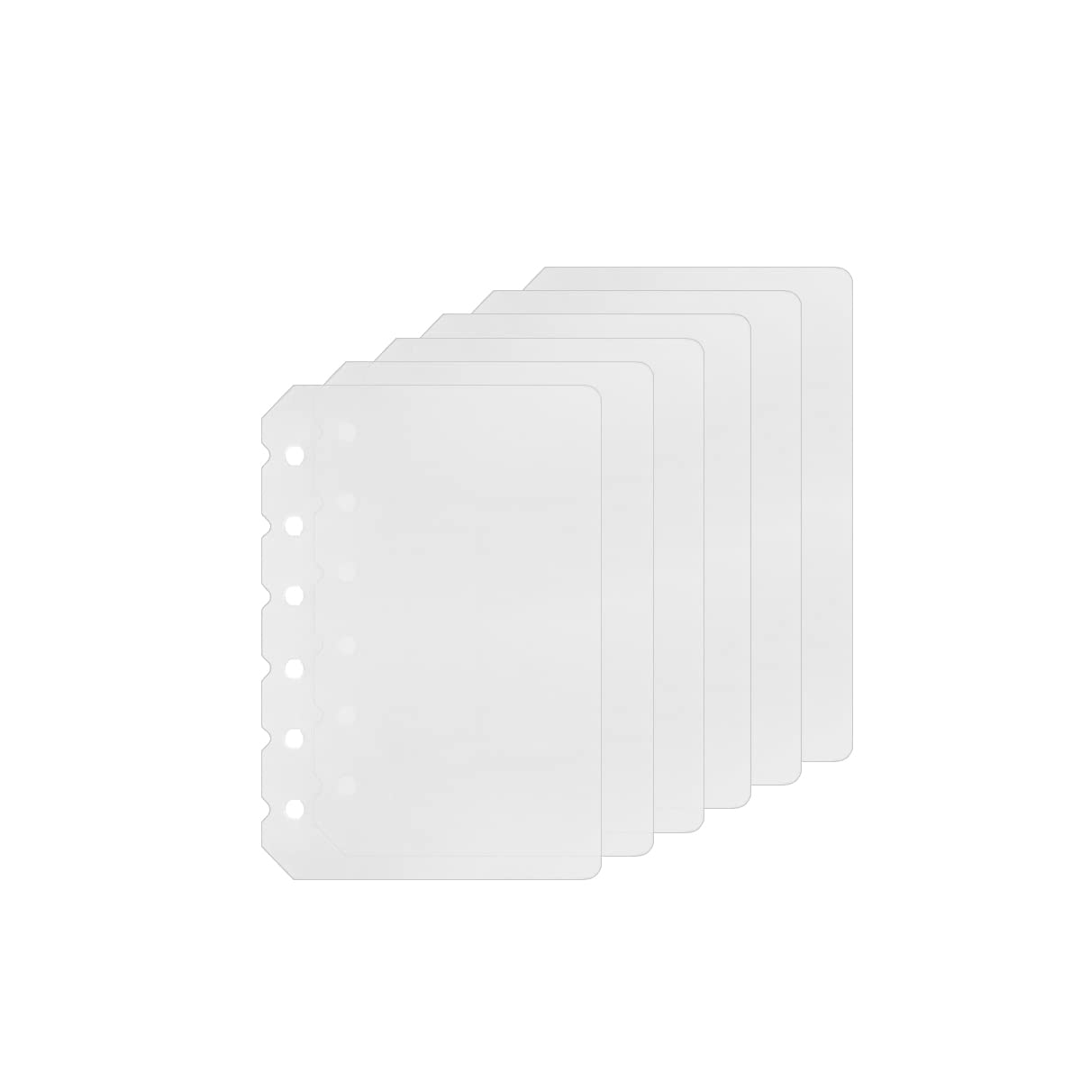 6 Pack A7 6-Hole Plastic Binder Dividers - Waterproof Page Dividers for Personal Organizer, Planner, Notebook - Office, School, Home Organization Supplies