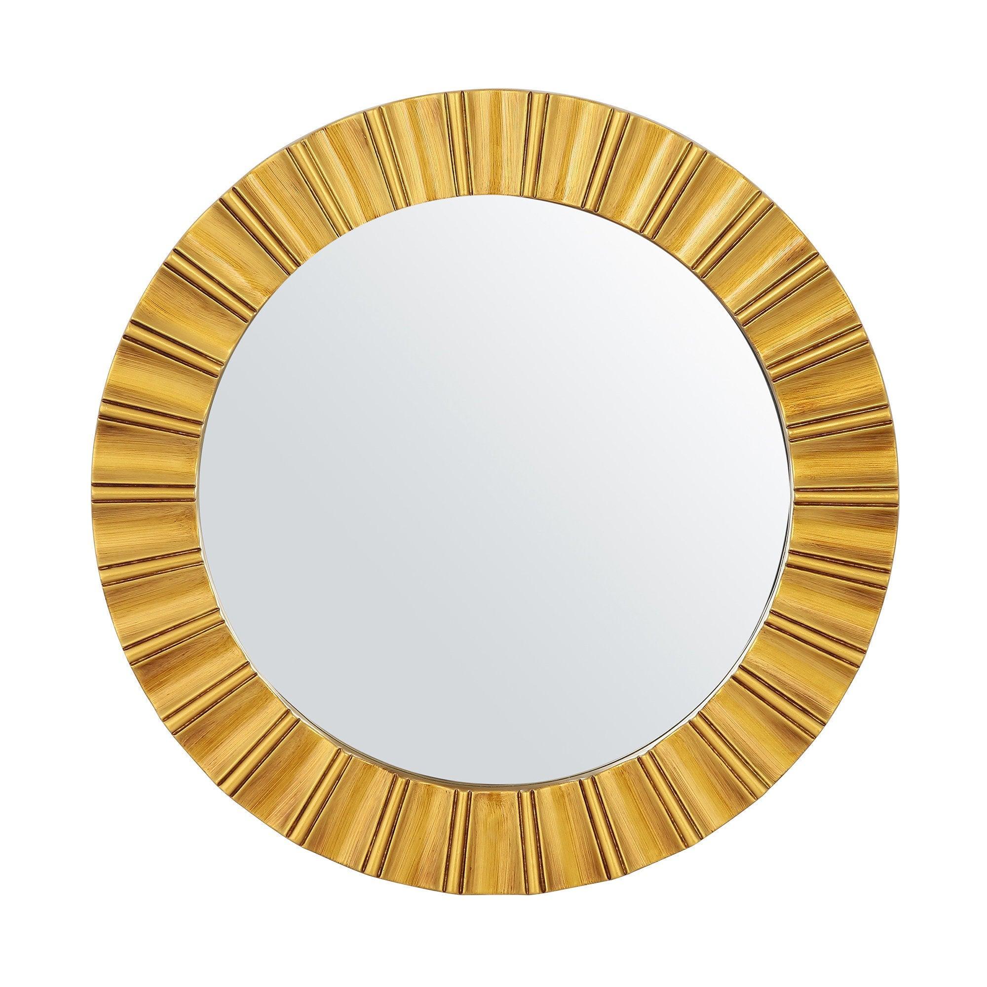 Modern Round Wall Mirrors - Decorative Wall Mounted Mirror for Living Room, Bedroom & Bathroom - Elegant Home Decor & Space Enhancing Accent Piece