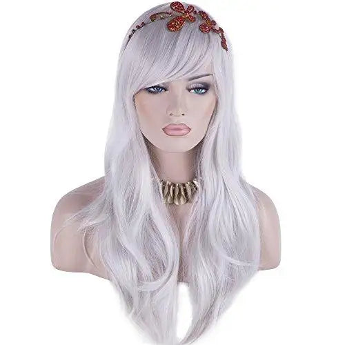 Heat Resistant Long Side Swept Bangs Wig for Women - Perfect for Cosplay, Costume Parties & Everyday Styling