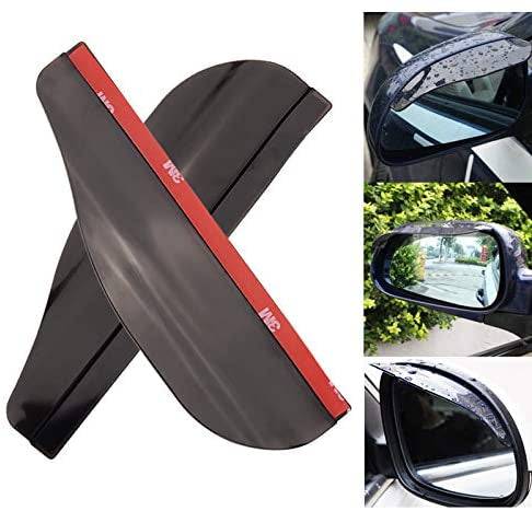 Universal Dark Smoke Car Side Mirror Visor - Rainproof Rear View Mirror Cover for Enhanced Visibility in All Weather Conditions - Perfect for Rainy Days and Night Driving