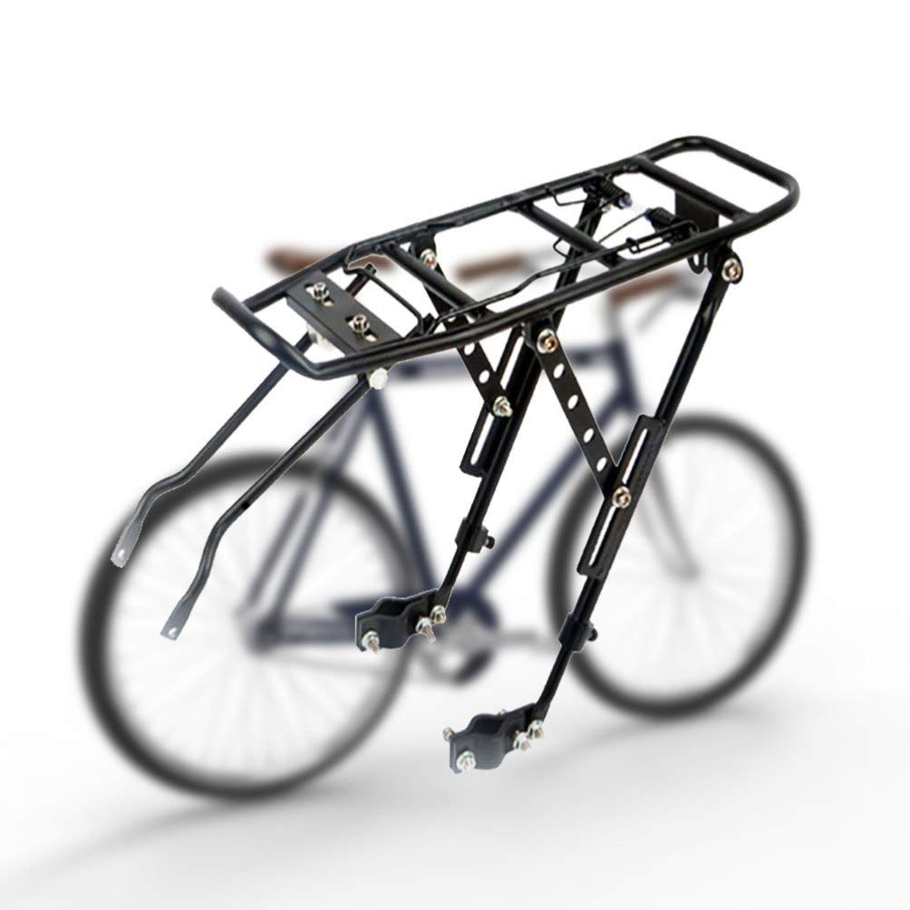 **Garneck Universal Bike Rear Rack - Durable Bicycle Cargo Carrier for Road & Mountain Bikes - Perfect for Commuting, Shopping & Beach Rides**