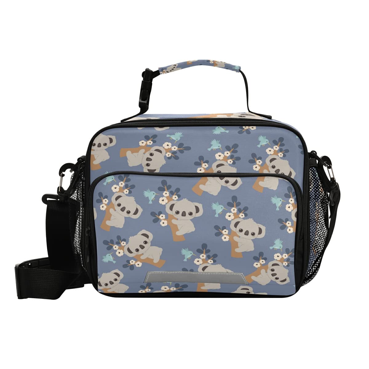 Adorable Koala Print Insulated Lunch Bag for Kids - Floral Design Spacious Thermal Cooler Tote for School, Work & Picnics | Back to School Meal Kit for Boys, Girls, Women & Men