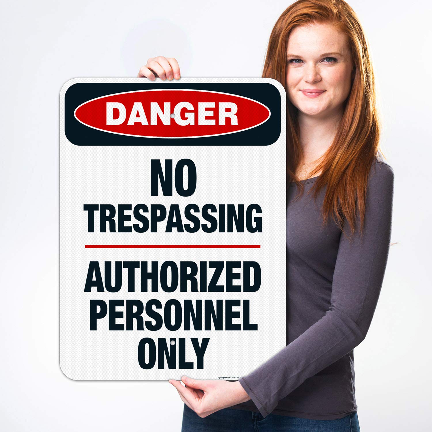 No Trespassing Authorized Personnel Only Sign - OSHA Compliant Danger Sign 18x24 Inches | 3M EGP Reflective .080 Aluminum | Fade Resistant for Indoor & Outdoor Use | Made in USA | Perfect for Construction Sites, Warehouses & Restricted Areas