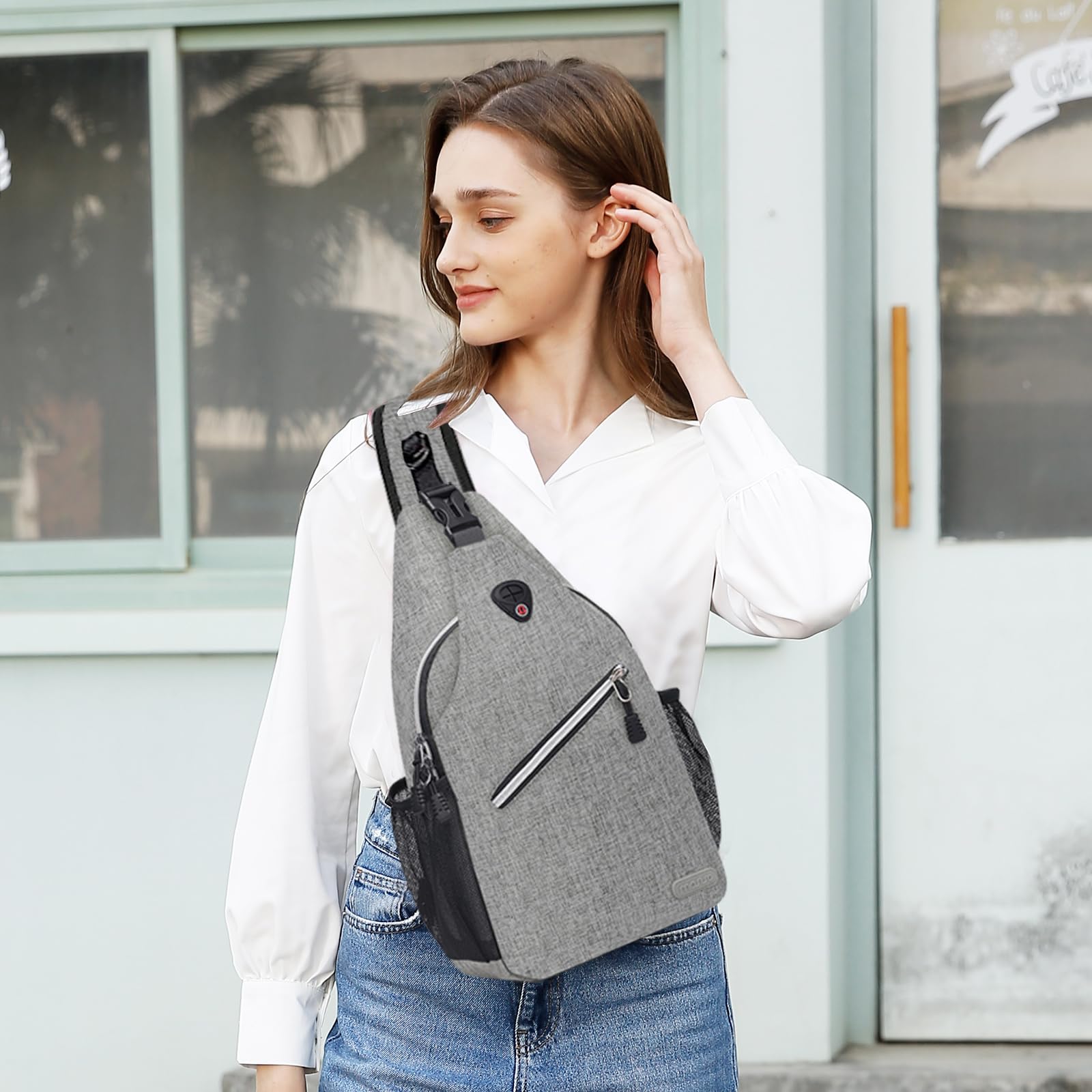 MOSISO Sling Backpack for Men & Women - Waterproof Crossbody Shoulder Bag, Lightweight Travel Hiking Daypack for Outdoor Activities, Commuting, and Gym Use