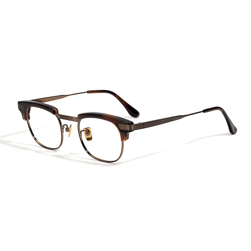 Stylish Unisex Black Titanium Acetate Eyeglasses - Oval & Square Full Rim Frames (Model 42909) | Perfect for Work, Reading & Fashion Accessories