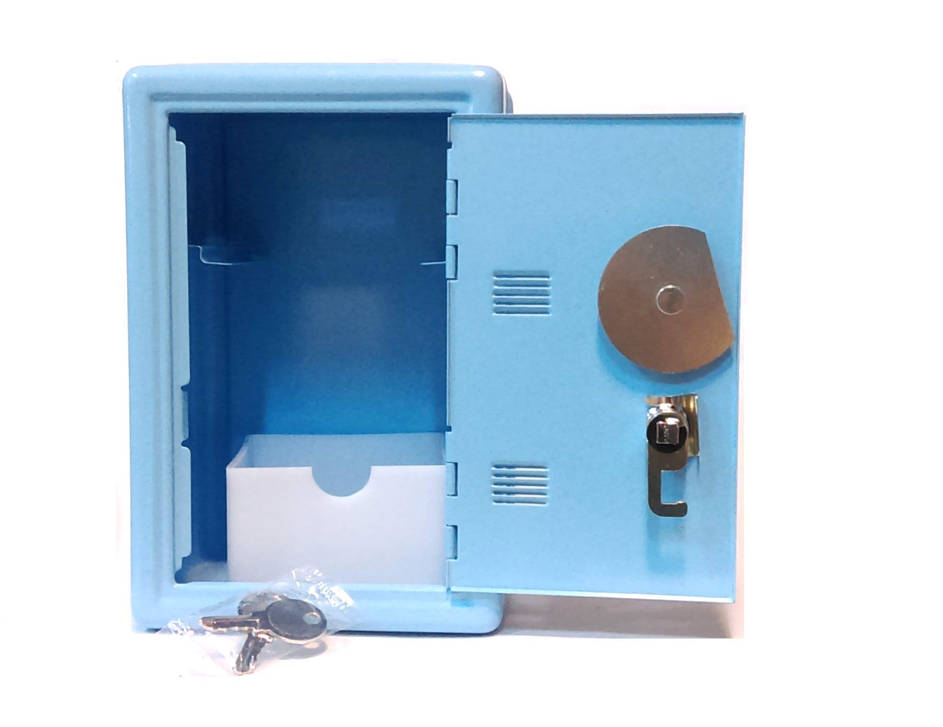 British Flag Printed Metal Safe Bank Coin Money Box with Combination & Key Lock - Secure Cash Storage for Home, Office, or Travel Use