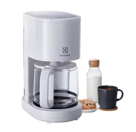 Electrolux E2CM1 200W 1.25L Drip Coffee Maker - Compact & Fast Brewing for Home, Office, or Travel Use